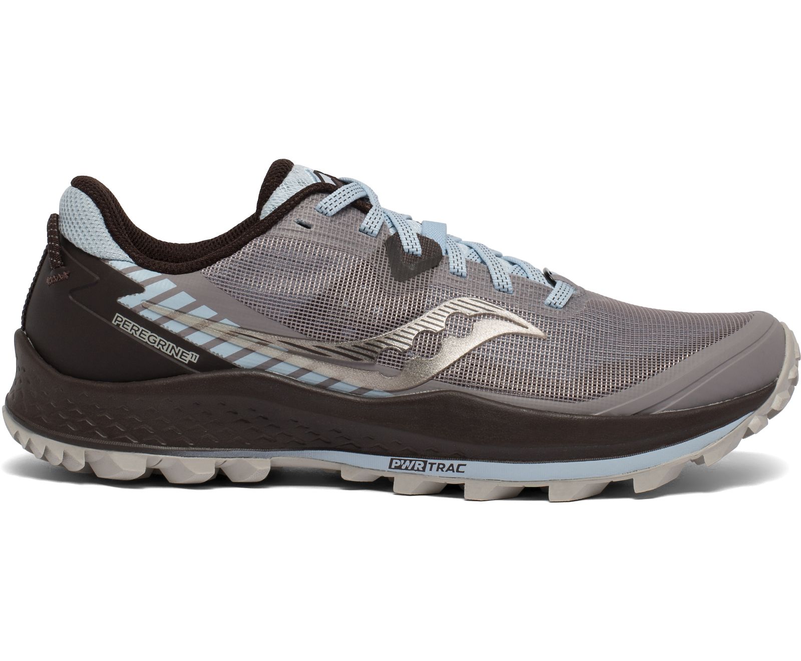 Saucony Peregrine 11 Women\'s Trail Running Shoes Grey / Turquoise | Canada 235QMAZ